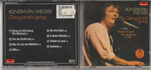 Konstantin wecker genug - wecker, ist